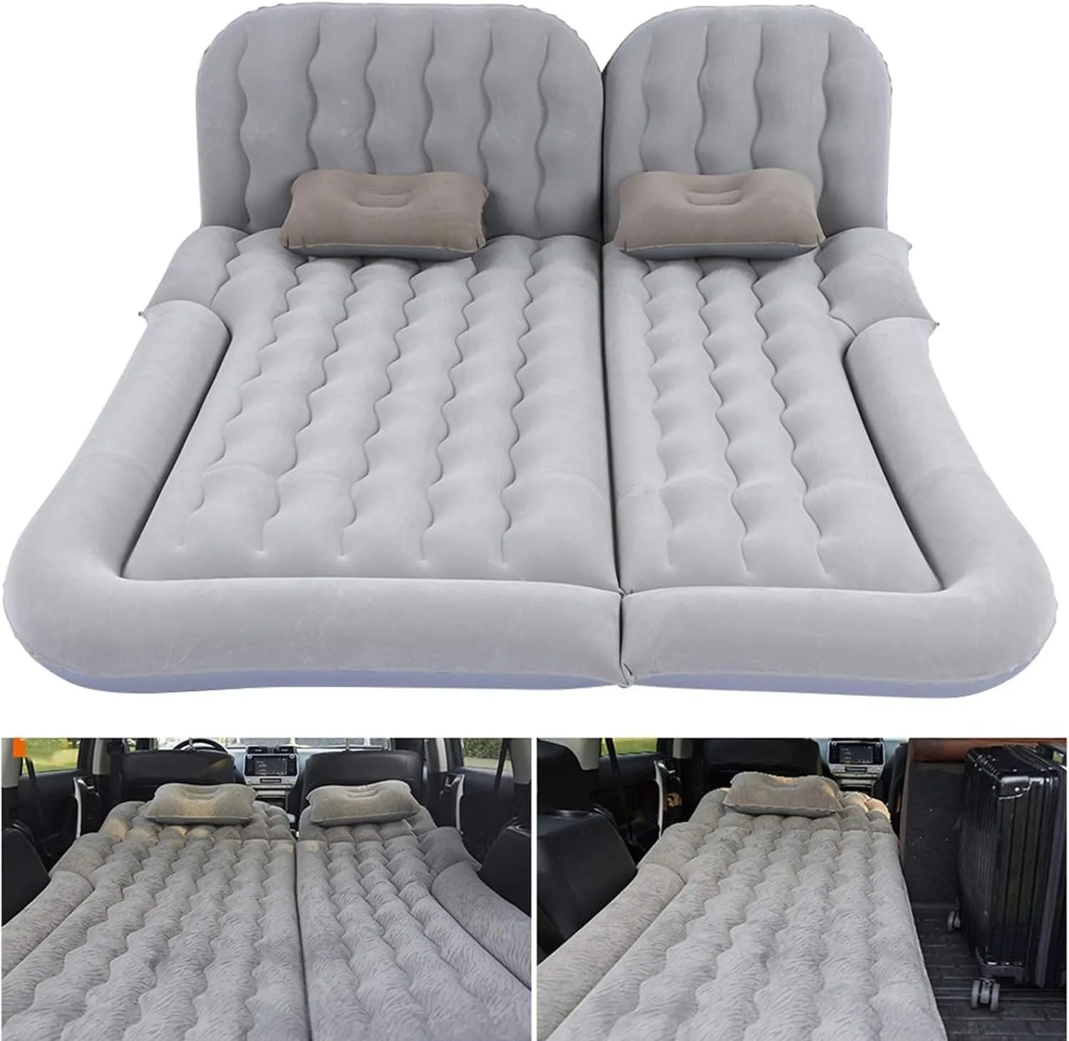 Car Air Mattress for Ford Flex 2008-2013 2014 2015 2016 2017 2018 2019, Car Mattress Inflatable Bed Portable Foldable with Pillow Camping Travel Car Accessories,Grey