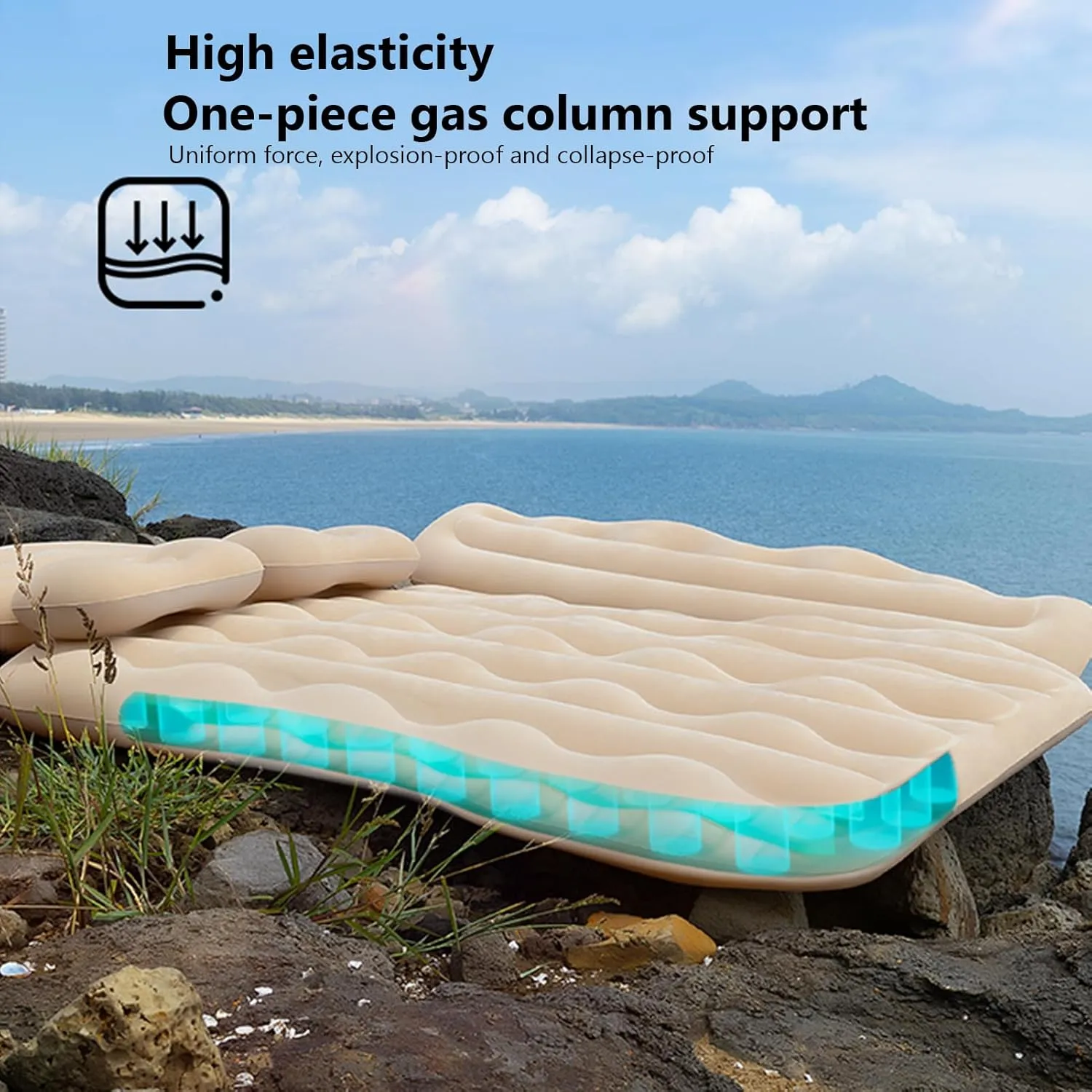 Car Air Mattress for HAVAL H7(7seats) 2017 2017 2018 2019 2020 2021 2022 Thickened Durable Car Camping Air Mattress Bed with Air Pump Inflatable Sleeping Mat,A