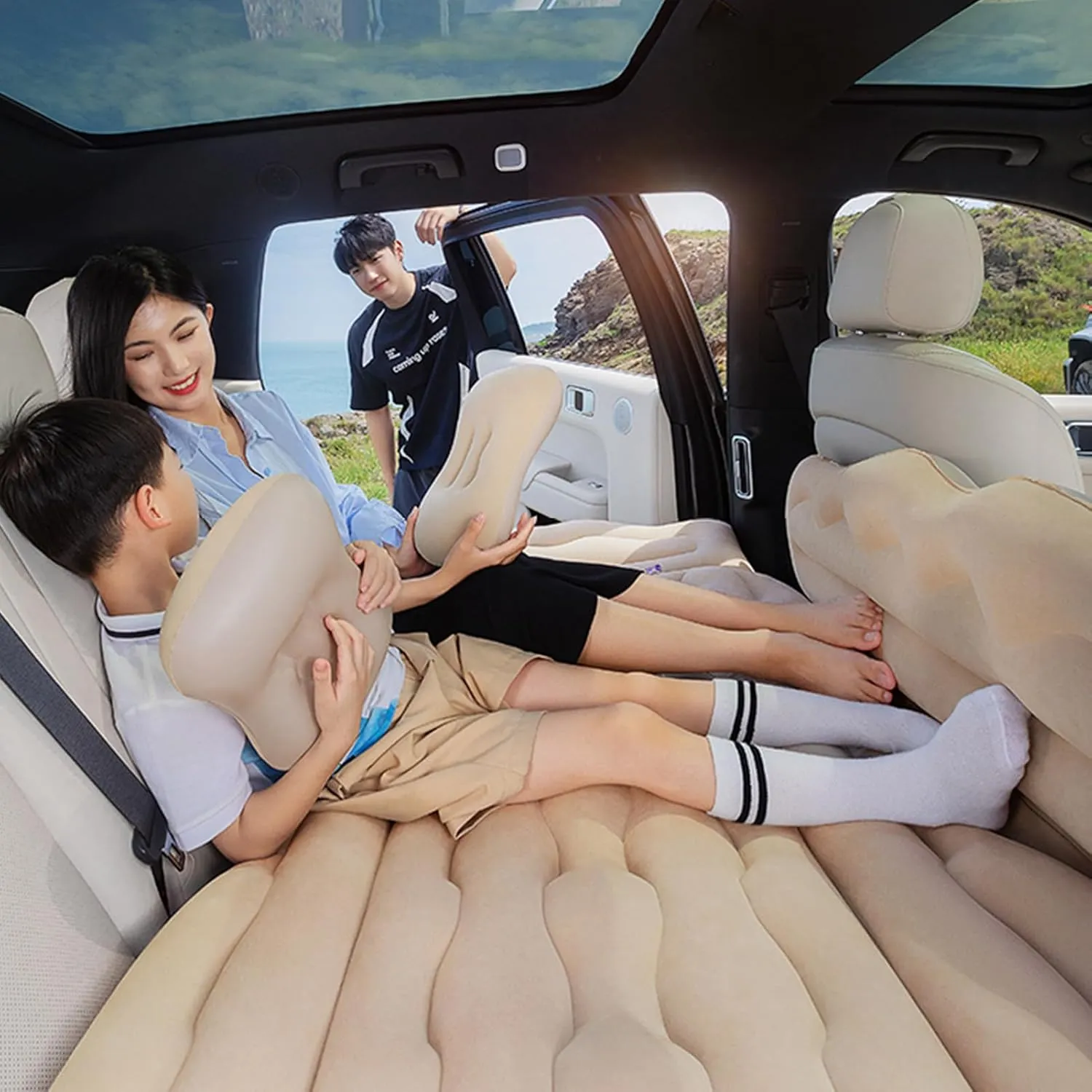 Car Air Mattress for HAVAL H7(7seats) 2017 2017 2018 2019 2020 2021 2022 Thickened Durable Car Camping Air Mattress Bed with Air Pump Inflatable Sleeping Mat,A