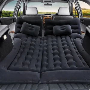 Car Air Mattress for Honda HRV 2023-2024, Trunk Rear Seat Inflatable Thickened Flocking Travel Camping Bed, Air Pump 2 Pillows,Black