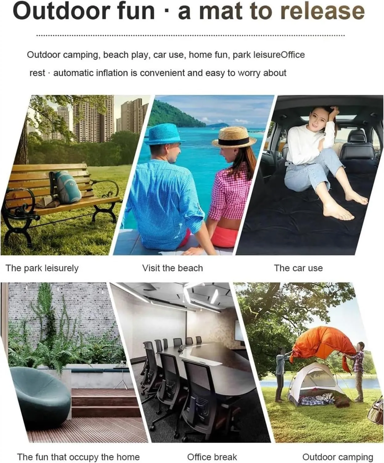 Car Air Mattress for Jeep Wrangler 2-Doors 80th Anniversary/Sport/Sahara/Rubicon, Inflatable Mattress Air Mattress Car Bed Sleeping Mattress Travel,B, normal