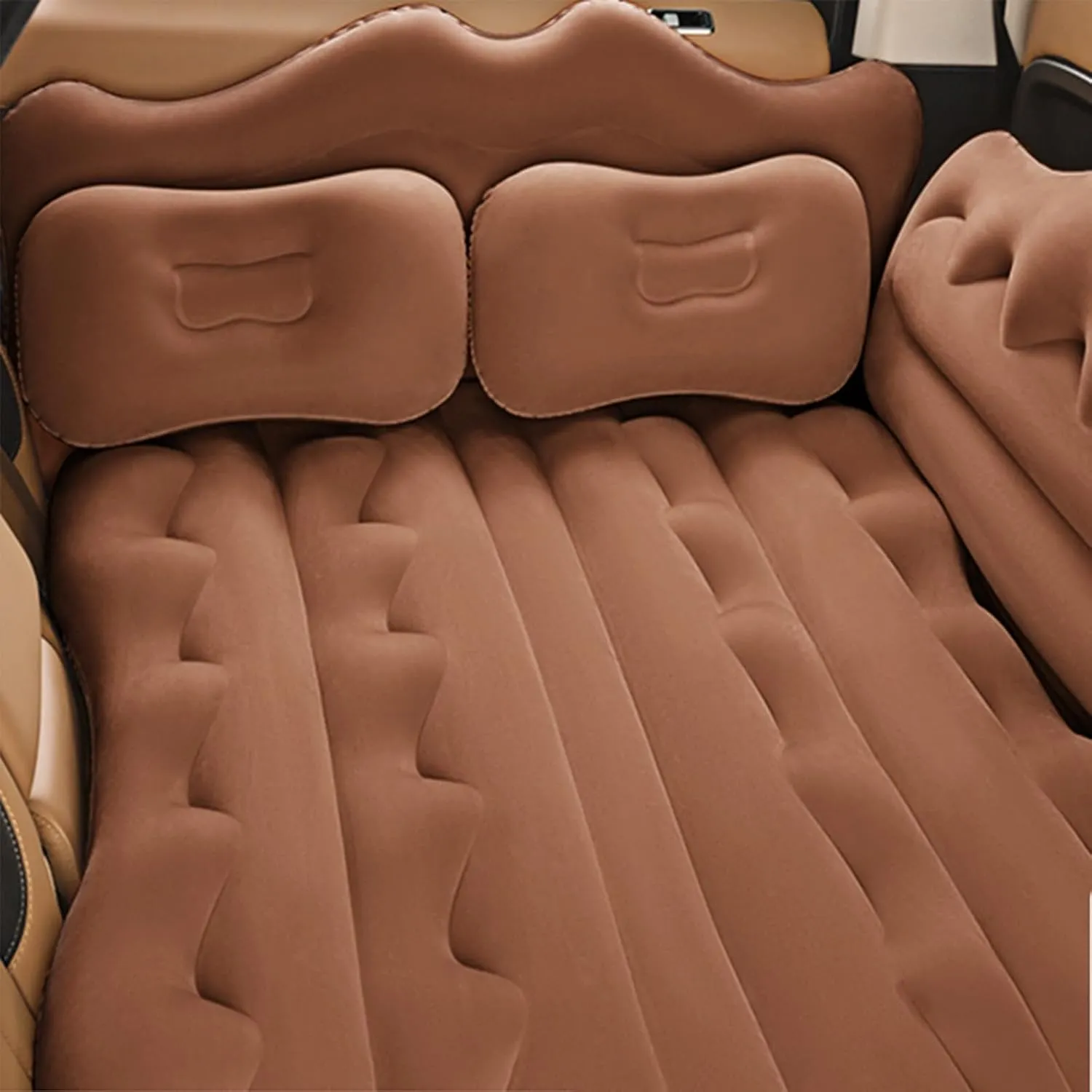 Car Air Mattress for Lynk & Co 09,7seats EV 2021 2022 2023 2024 Thickened Durable Car Camping Air Mattress Bed with Air Pump Inflatable Sleeping Mat,D