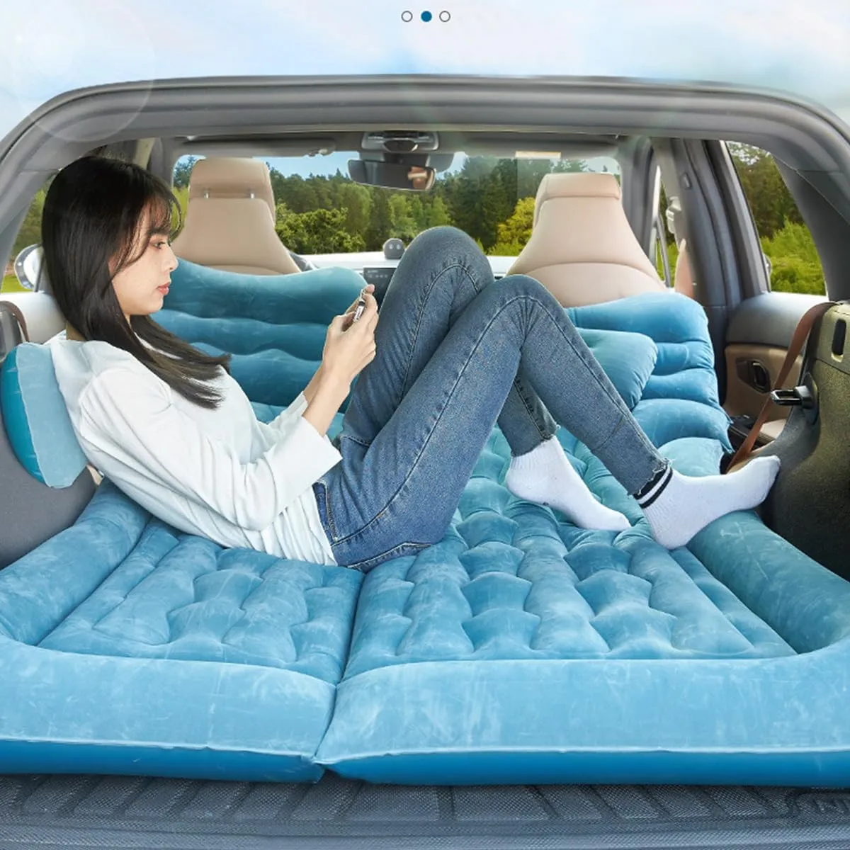 Car Air Mattress for Mercedes GL 2008 2009 2010 2011 2012 Back Seat Inflatable Bed Camping Trunk Airbed Sleeping Bed Traveling Foldable Boot Mattress Outdoor,Black01-B