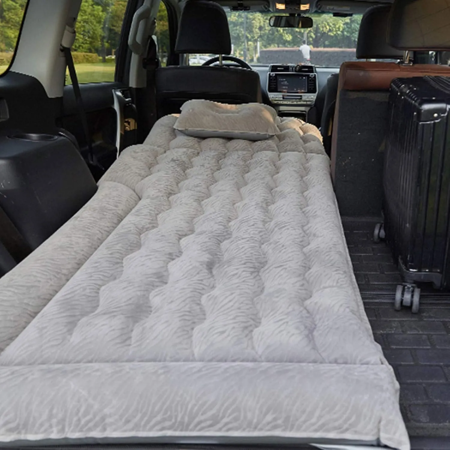 Car Air Mattress for Nissan Rogue Sport 2017-2020 2021 2022 2023 2024, Car Mattress Inflatable Bed Portable Foldable with Pillow Camping Travel Car Accessories,Grey