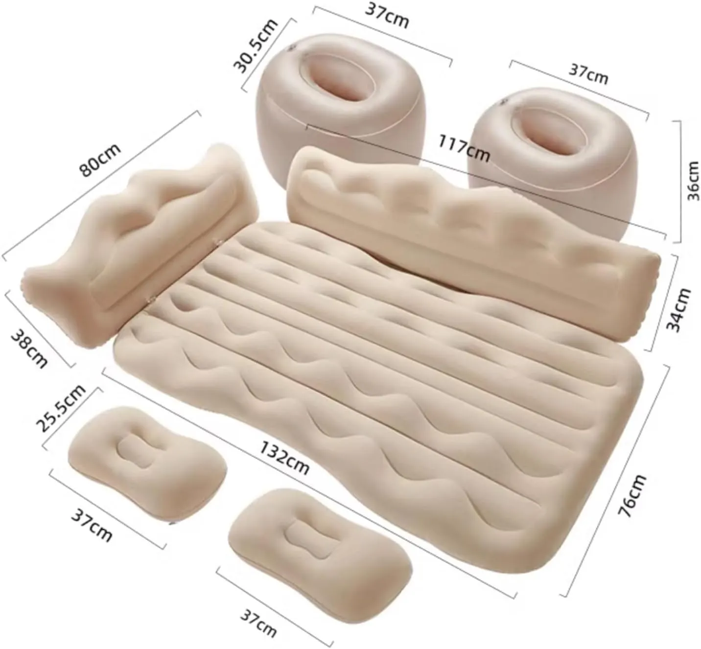 Car Air Mattress for OPEL Mokka X 2016 2017 2018 2019 2020 2021 Thickened Durable Car Camping Air Mattress Bed with Air Pump Inflatable Sleeping Mat,B