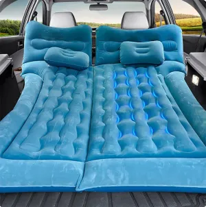 Car Air Mattress for Toyota Sienna (XL30) 3.Gen 2011-2016, Trunk Rear Seat Inflatable Thickened Flocking Travel Camping Bed, Air Pump 2 Pillows,Dark Green