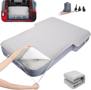 Car Air Mattress with Bed Sheet, Car Air Mattress Back Seat SUV with Built in Pump, SUV Air Mattress Car Bed Camping for Jeep JK JL JKU JLU Unlimited 4 Door, 10inch Ultra Thick