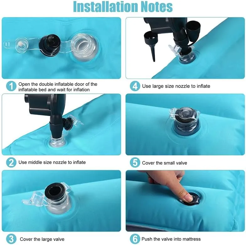 Car Air Mattress with Car Air Pump 2 Pillows for Ligier JS50/JS60/Myli/Pulse 4/Be Sun/Be Two/OptiMax/X-Pro/X-Too, Comfortable Durable, for Camping, Hiking, Trip and Other Outdoor Activities