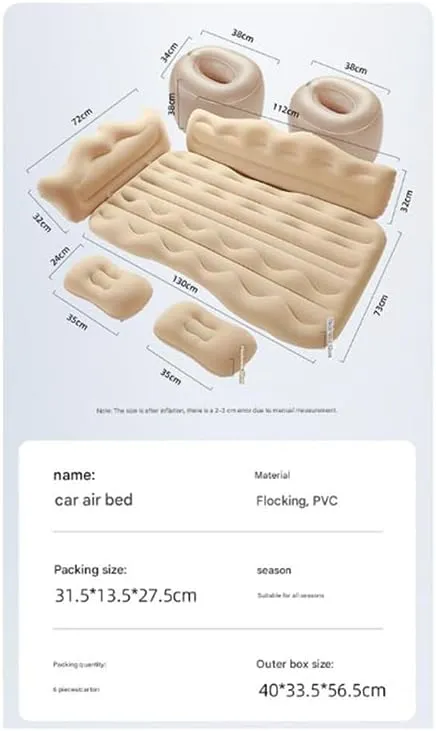 Car Air Mattresses for Toyota Tacoma 2024,Thickened Car Camping Bed Sleeping Pad with Upgrade Side File Portable Car Mattress for Travle and Camping,N