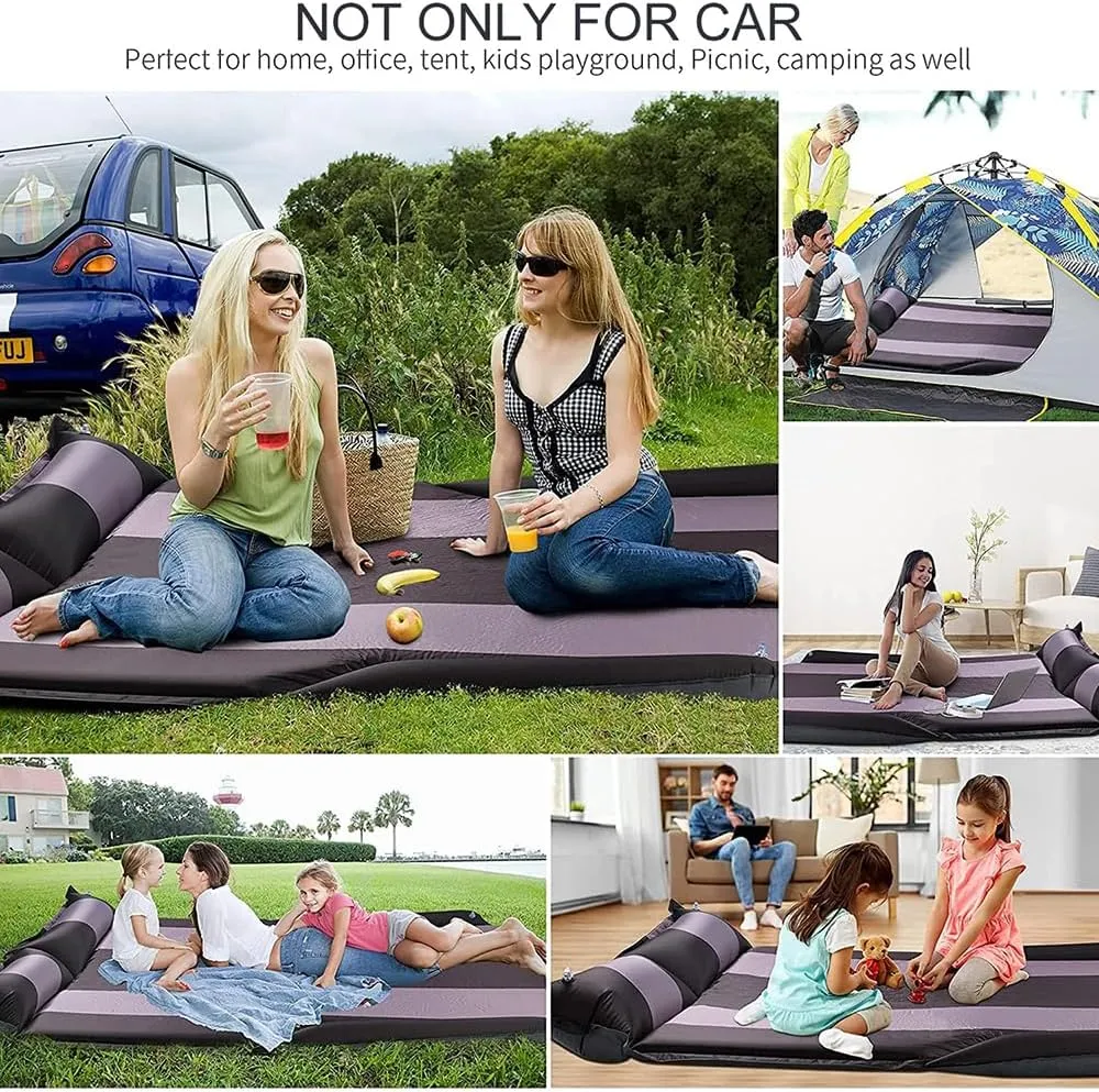 Car Automatic Inflatable Bed for BYD Tang 2018 2019 2020 2021, Portable Movable Thickened Trunk Sleeping Bed Outdoor Camping Hiking Air Mattress,Red