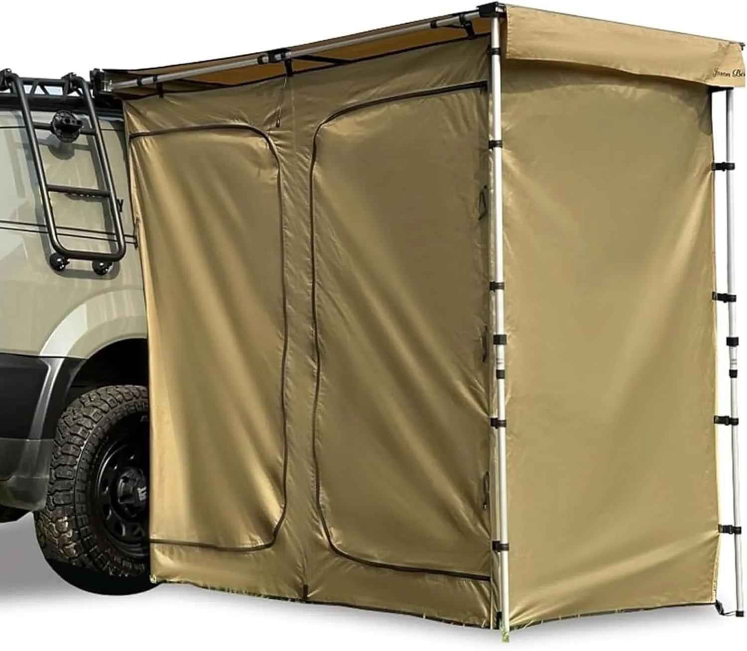 Car Camping Shower Tent,Shower Awning for Roof Rack with Roof,Car Side Shower Room with Led Light Strip & Storage Bag,Portable Privacy Shelter Bathroom Outdoor Camping Changing Room