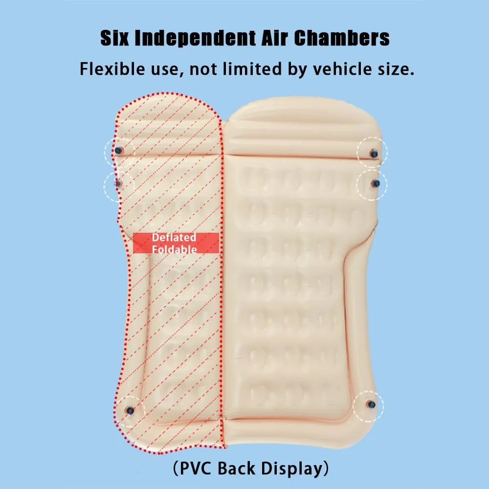 Car Inflatable Air Mattress for Mazda CX-70 2024 Portable Boot Air Mattress Cushion Outdoor Travel Camping Sleeping Gear Accessories,Brown