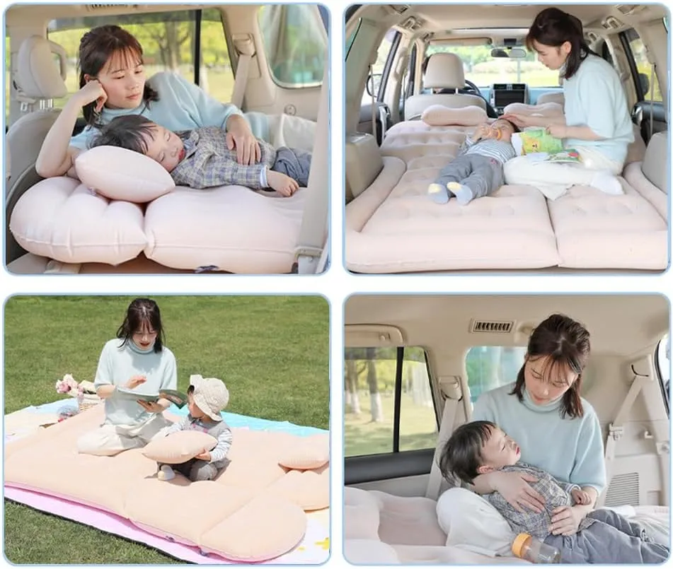 Car Inflatable Air Mattress for Mazda CX-70 2024 Portable Boot Air Mattress Cushion Outdoor Travel Camping Sleeping Gear Accessories,Brown