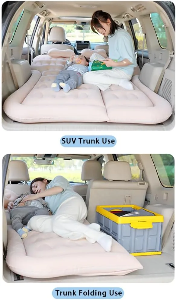 Car Inflatable Air Mattress for Mazda CX-70 2024 Portable Boot Air Mattress Cushion Outdoor Travel Camping Sleeping Gear Accessories,Brown