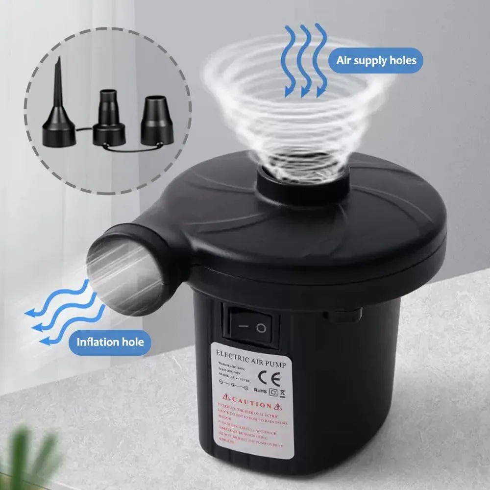 Car Inflatable Mattress Air Pump with Inflatable Pier, Camping Inflatable Bed Air Pump