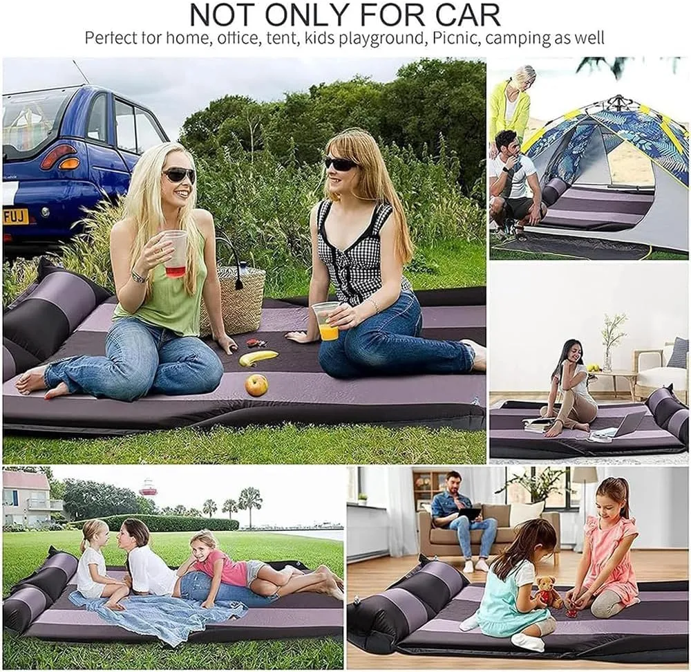 Car Inflatable Mattress for Equinox/GMC Terrain 2018 2019 2020 2021 2022 2023 2024 Self Inflating Sleeping Pad Thickened Air Bed Cushion Camping Travel Mattress Multifunctional,Black