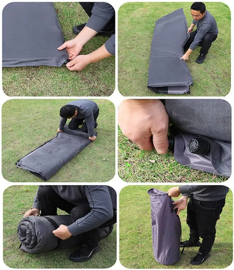 Car Inflatable Mattress for Jeep Compass 2007-2017 Sleeping Movable Back Seat Bed Portable Soft Mattress Sleeping Bed with Storage Bag,Black
