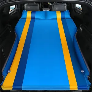 Car Inflatable Mattress for Land Rover Evoque 2019 2020 2021 2022 2023 2024 Self Inflating Sleeping Pad Thickened Air Bed Cushion Camping Travel Mattress Multifunctional,Blue-Yellow