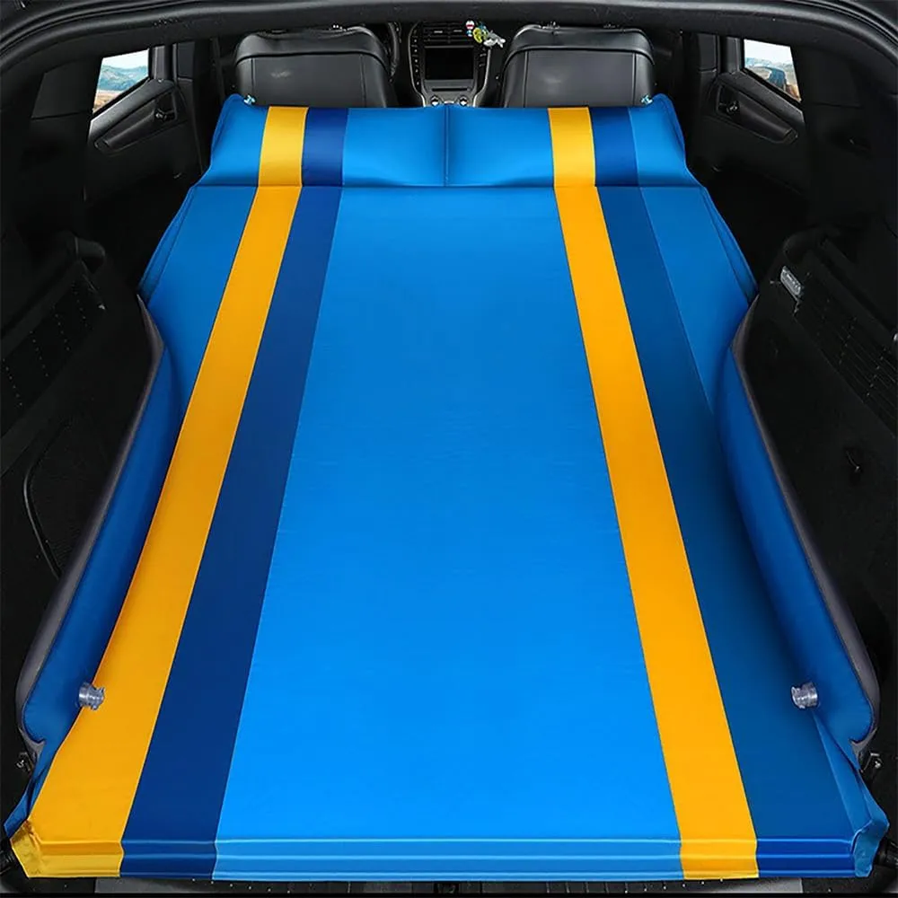 Car Inflatable Mattress for Land Rover Evoque 2019 2020 2021 2022 2023 2024 Self Inflating Sleeping Pad Thickened Air Bed Cushion Camping Travel Mattress Multifunctional,Blue-Yellow