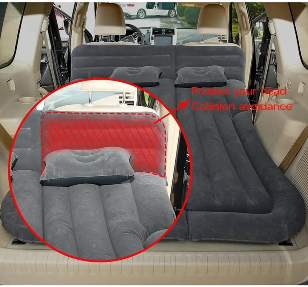 Car Inflatable Mattress for Nissan Rogue 2014 2015 2016 2017 2018 2019 2020 Rear Trunk Air Cushion Camping Travel Folding Self Inflating Sleeping Pad Back Seat Air Mattresses,Black