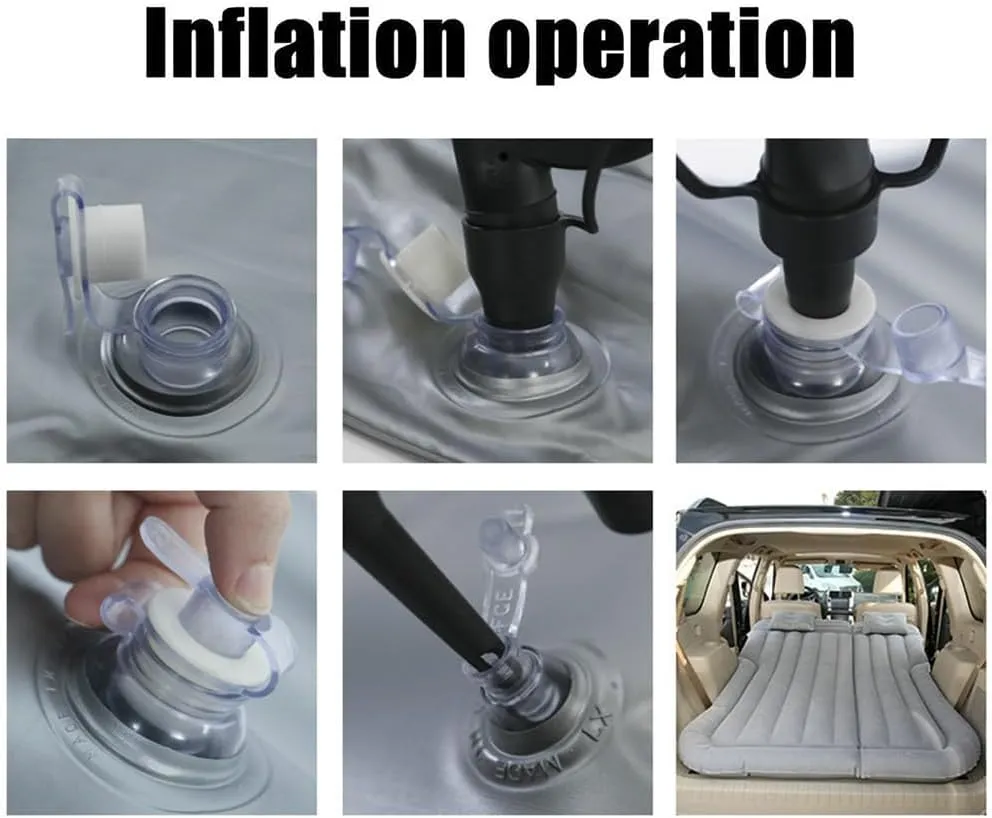 Car Inflatable Mattress for Nissan Rogue 2014 2015 2016 2017 2018 2019 2020 Rear Trunk Air Cushion Camping Travel Folding Self Inflating Sleeping Pad Back Seat Air Mattresses,Black