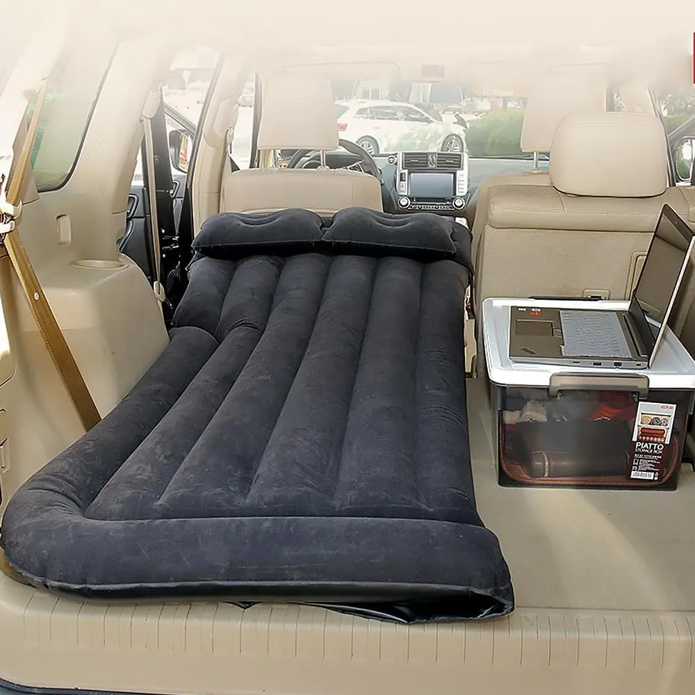 Car Inflatable Mattress for Nissan Rogue 2014 2015 2016 2017 2018 2019 2020 Rear Trunk Air Cushion Camping Travel Folding Self Inflating Sleeping Pad Back Seat Air Mattresses,Black
