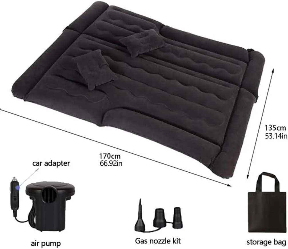 Car Inflatable Mattress, for Range Rover Sport 5Seats 2010-2013 Rest Sleeping Portable Outdoor Travel Camping Air Beds, Auto Accessories,A-Black 01