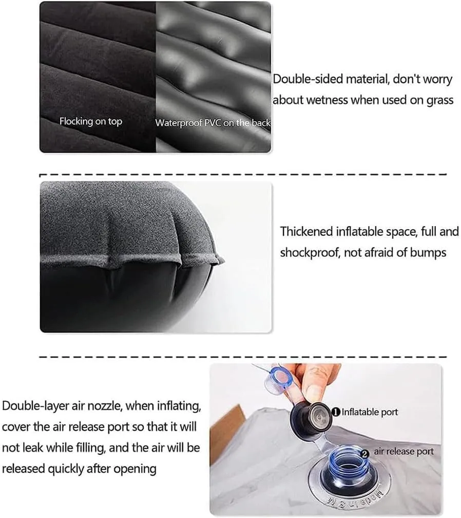 Car Inflatable Mattress, for Range Rover Sport 5Seats 2010-2013 Rest Sleeping Portable Outdoor Travel Camping Air Beds, Auto Accessories,A-Black 01