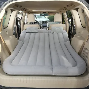 Car Inflatable Mattress Rear Trunk Air Cushion Camping Travel Folding Self Inflating Sleeping Pad Back Seat Air Mattresses(Color:Gray)