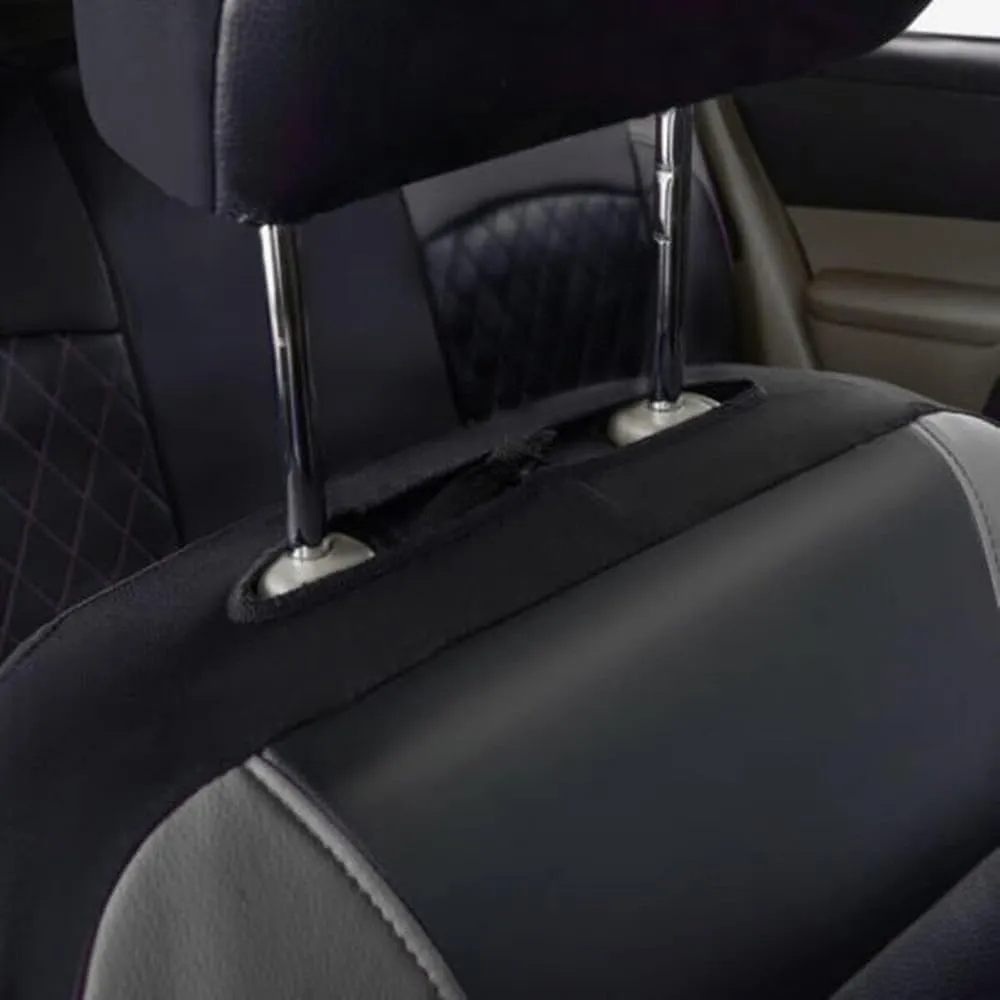 Car Seat Cover Sets for Holden Statesman,Front Rear Covers Protector Waterproof Breathable Comfortable Full Surround Kit Airbag Compatible Accessories,Grey