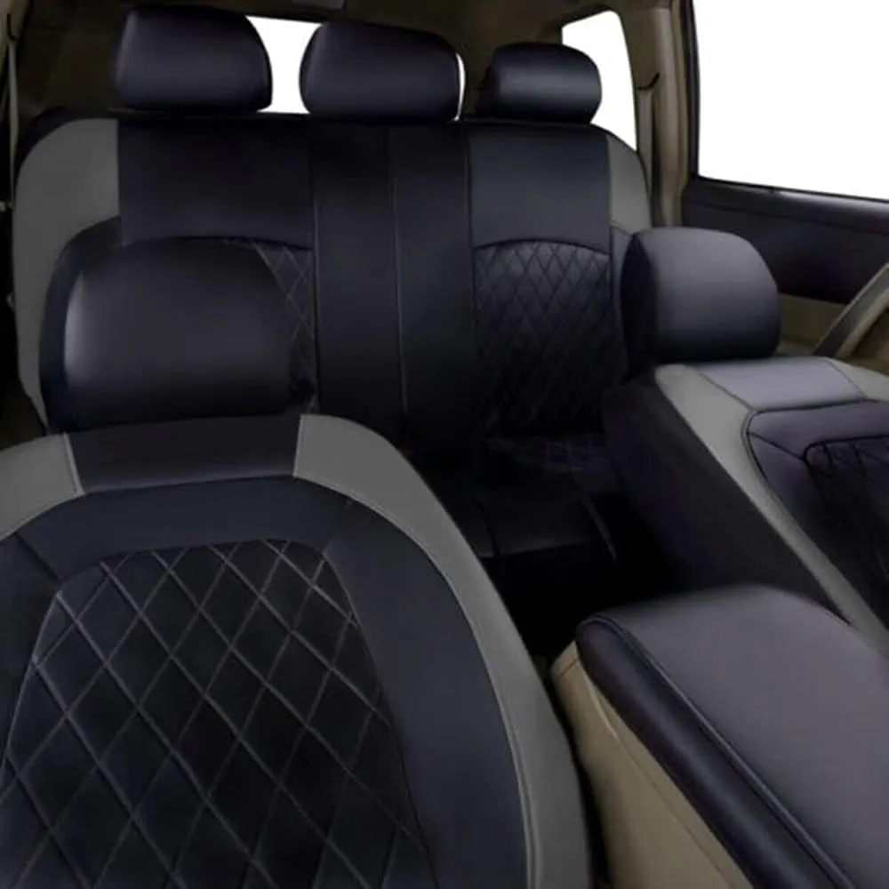 Car Seat Cover Sets for Holden Statesman,Front Rear Covers Protector Waterproof Breathable Comfortable Full Surround Kit Airbag Compatible Accessories,Grey