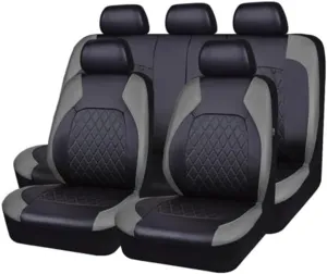 Car Seat Cover Sets for Holden Statesman,Front Rear Covers Protector Waterproof Breathable Comfortable Full Surround Kit Airbag Compatible Accessories,Grey