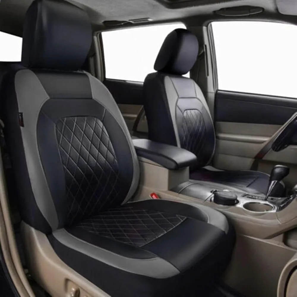 Car Seat Cover Sets for Holden Statesman,Front Rear Covers Protector Waterproof Breathable Comfortable Full Surround Kit Airbag Compatible Accessories,Grey