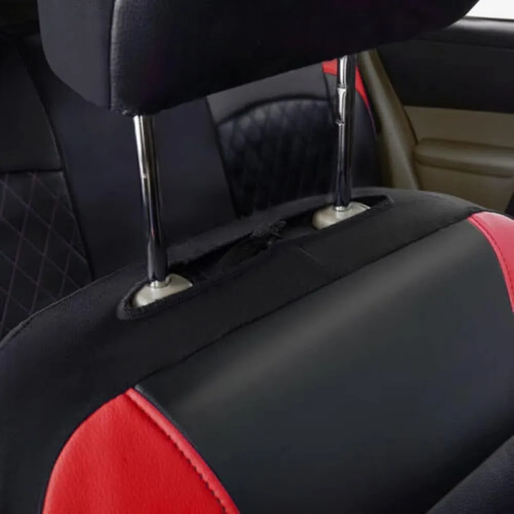 Car Seat Cover Sets for Holden Statesman,Front Rear Covers Protector Waterproof Breathable Comfortable Full Surround Kit Airbag Compatible Accessories,Red