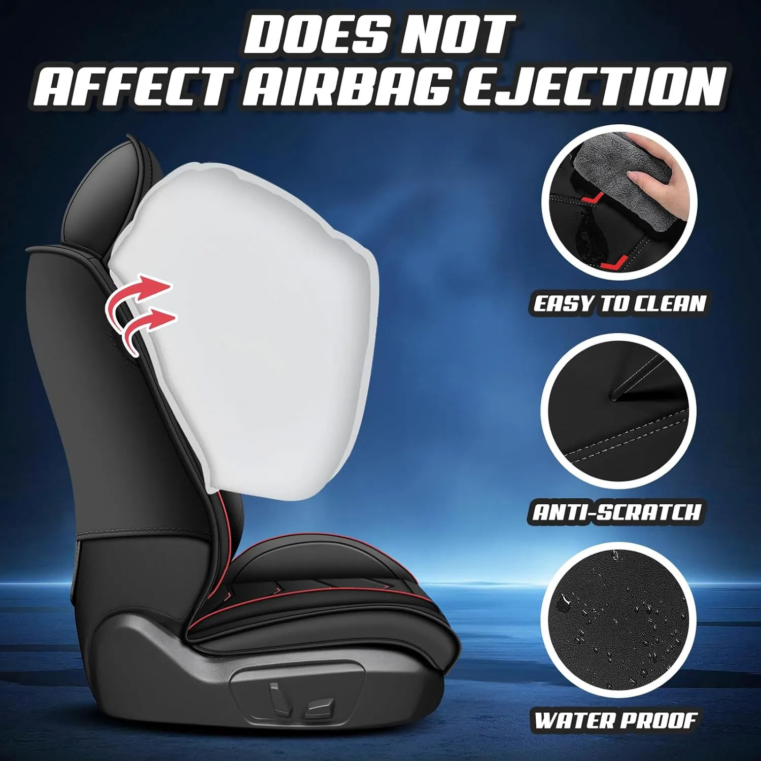 Car Seat Covers for Hyundai Genesis 2009-2016, Premium Nappa Leather Car Seat Cover, Stylish Sport Seat Covers， Automobile Seat Cover Sets.(Luxury 5 Seats/Black)