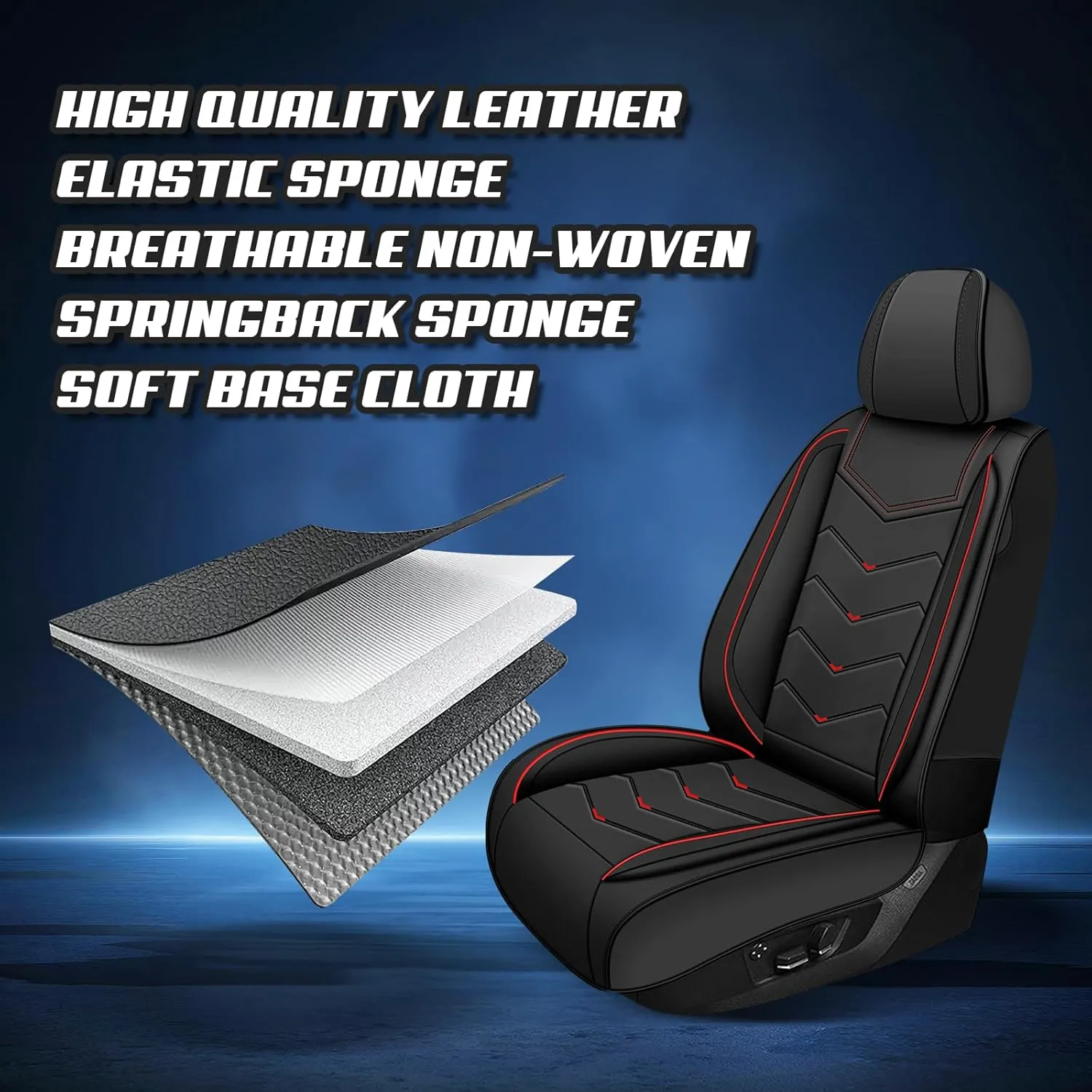 Car Seat Covers for Hyundai Genesis 2009-2016, Premium Nappa Leather Car Seat Cover, Stylish Sport Seat Covers， Automobile Seat Cover Sets.(Luxury 5 Seats/Black)