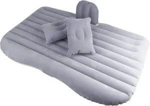 Car Travel Inflatable Mattress Inflatable Bed Camping Universalwith Two Air Pillows (Grey)