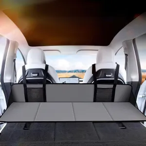 Car Travel Rear Seat Mattress Extension Plate, Increase Car Bed Camping Space, Sleeping Head Protection, Folding Fits for Car, SUV, Truck,Tesla and Other Electric Cars, 50 * 16.5 in