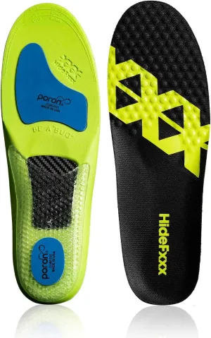 Carbon Fiber Insoles, Sprots Insoles for Men, Arch Support Insoles Orthotic Inserts PORON Gel Insoles for Basketball, Running and Training (US 9-11 | EU 43-45)
