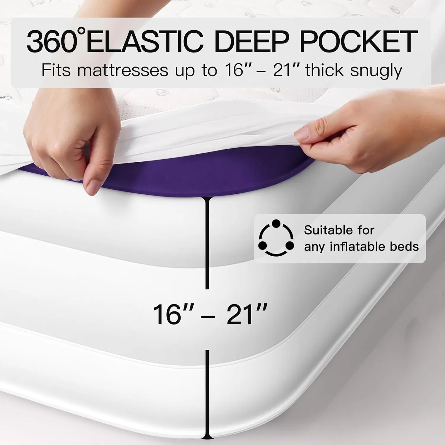 CHILLSUN Waterproof Mattress Protector Twin Fitted Sheet with Stretchable Pockets, Deep Sleep Noiseless Cooling Soft & Breathable Hypoallergenic Material, Extra Thick Mattresses Cover for Bed