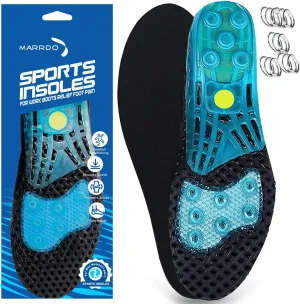 Cloud Soles for Men Women, Silica Gel Sport Shoe Insole, Spring Cushioning Shock Absorption Shoe Insert,Forefoot Enhances Massaging Insoles,Plantar Fasciitis Sports Insoles (Medium 8.5-10)