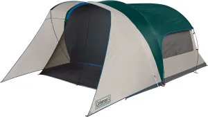 Coleman Cabin Camping Tent with Screened Porch 4/6 Person Weatherproof Tent with Enclosed Screened Porch Option Includes Rainfly Carry Bag Extra Storage and 10 Minute Setup