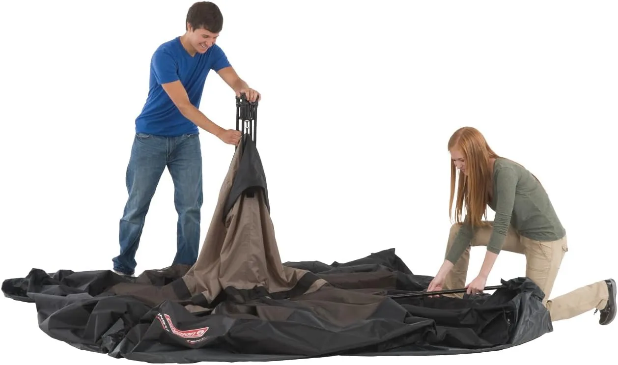 Coleman Instant Tent with 1-Minute Setup, 4/6/8/10 Person Tent with Pre-Attached Poles, Air Vent, & Carry Bag