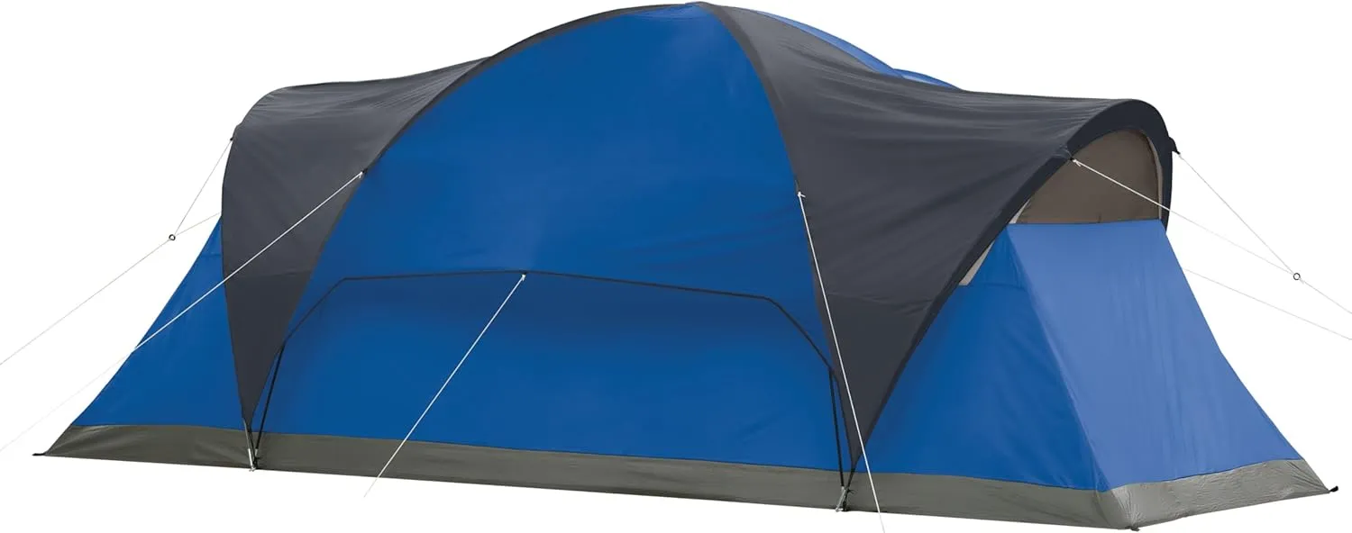 Coleman Montana 8-Person Family Tent with Rainfly, Weatherproof Family Tent Sets Up in 15 Mins, Fits Multiple Airbeds