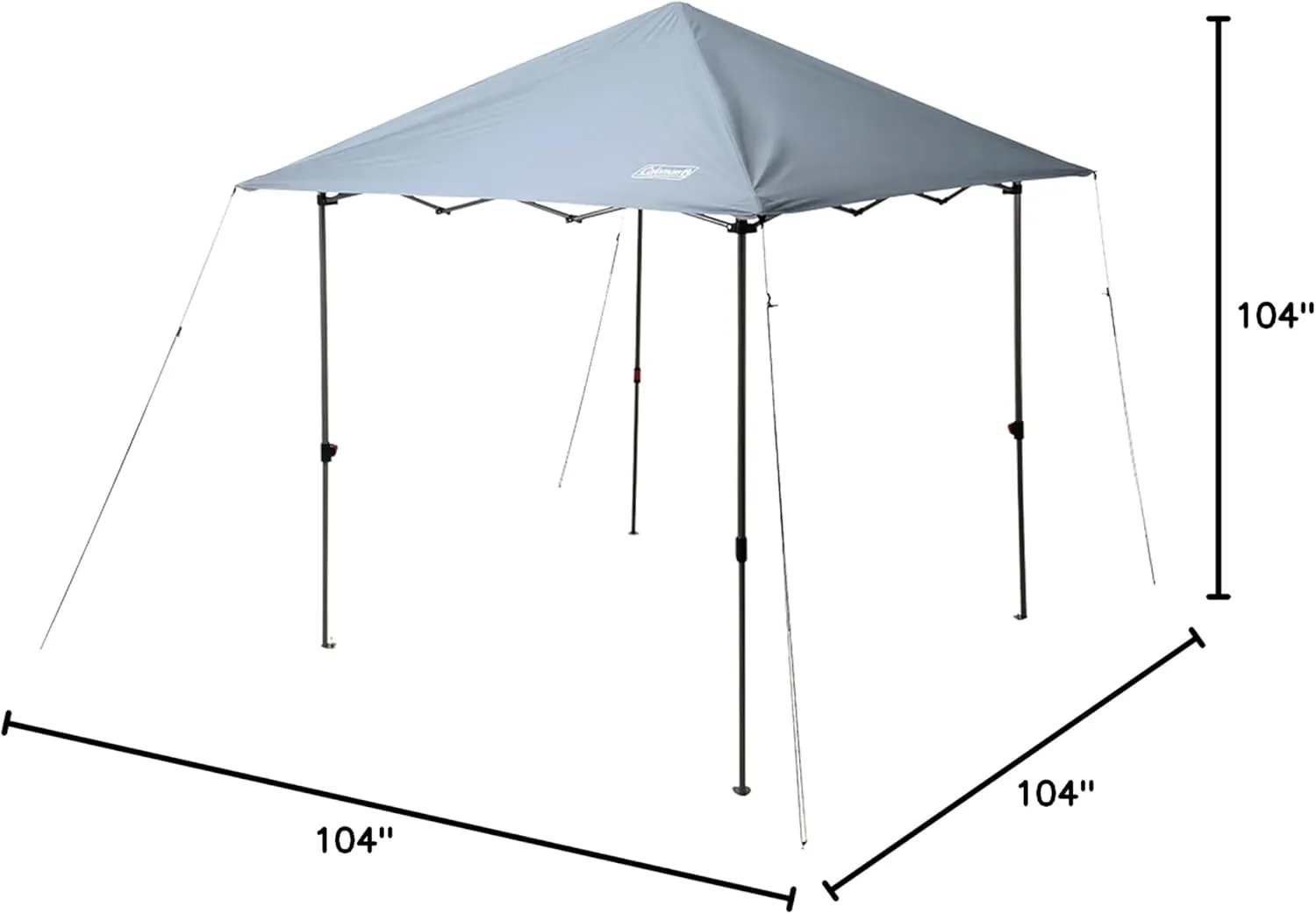 Coleman Oasis Lite Pop-Up Canopy Tent with Side Wall Attachment, 10x10ft Portable Shelter with Easy Setup & Takedown, Wheeled Carry Bag Included