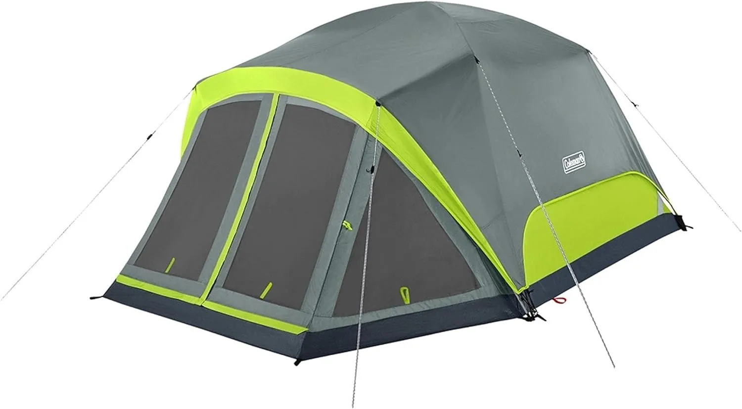 Coleman Skydome Camping Tent with Screen Room, Weatherproof 4/6/8 Person Tent with Screened-in Porch, Includes Rainfly, Carry Bag, Storage Pockets, and Sets Up in 5 Minutes