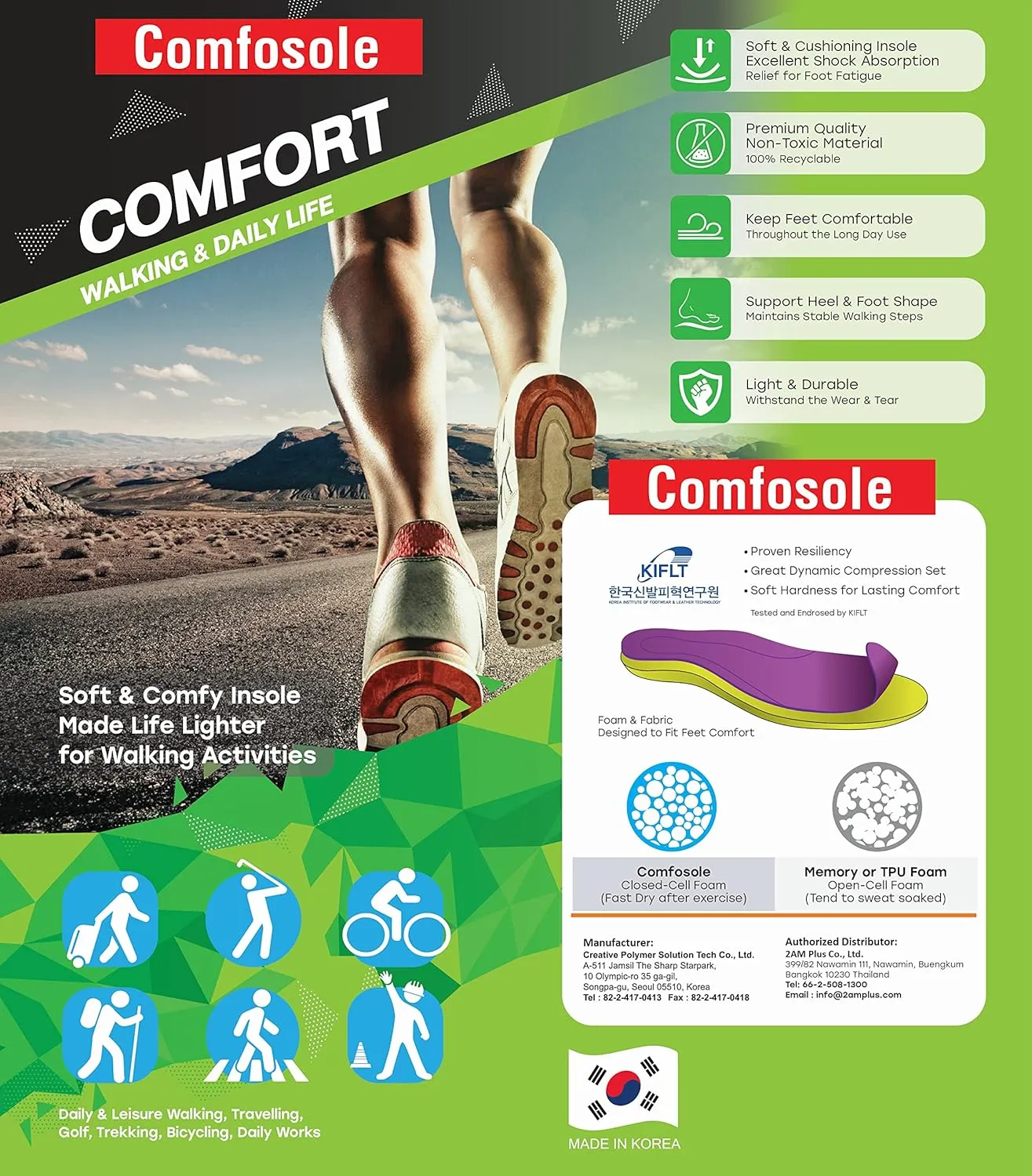 Comfort Insoles Men Women 275 Premium Soft Cushioning and Arch Support for Long Hours Walking