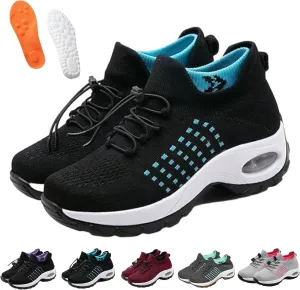 Comfort Wear Orthowear Shoes for Women, Comfortwear Ortho Shoes for Women Plantar Fasciitis, Thick Air Cushion Stretch Casual Tennis Shoes Wide Width with Insole