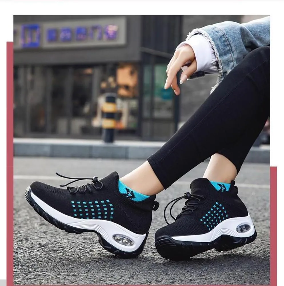 Comfort Wear Orthowear Shoes for Women, Comfortwear Ortho Shoes for Women Plantar Fasciitis, Thick Air Cushion Stretch Casual Tennis Shoes Wide Width with Insole
