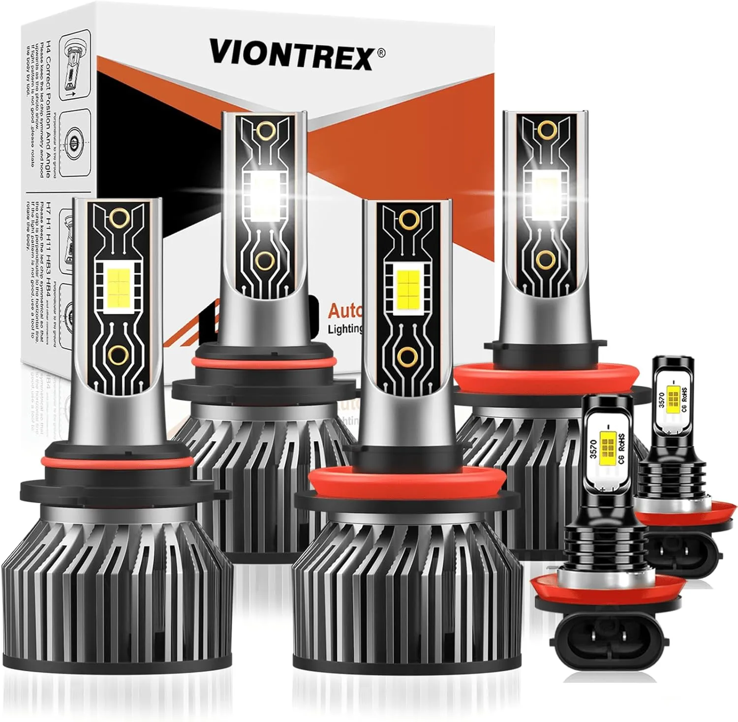 Compatible for 2015 2016 2017 2018 2019 2020 2021 Honda CRV Light Bulbs,9005/HB3 High Beam H11/H9/H8 Low Beam H11 Fog Lights 6000K White Light Combo Kit, Plug-N-Play,Powersports Bulbs,6-Pack